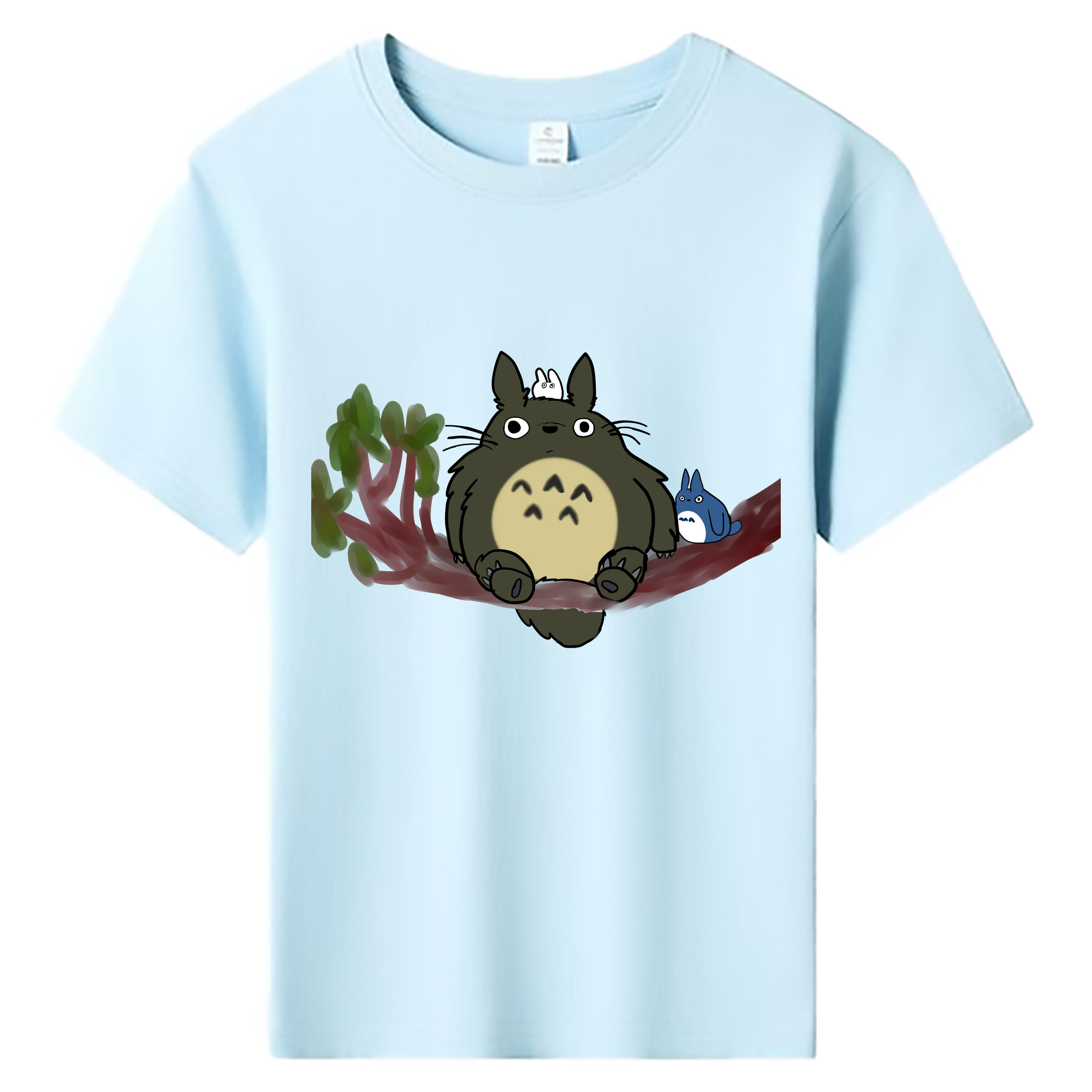 （画像用） となりのトトロ 草壁メイ 草壁サツキ My Neighbor Totoro Satsuki Kusakabe Mei Kusakabe 綿100％キッズTシャツ（フロントプリント）